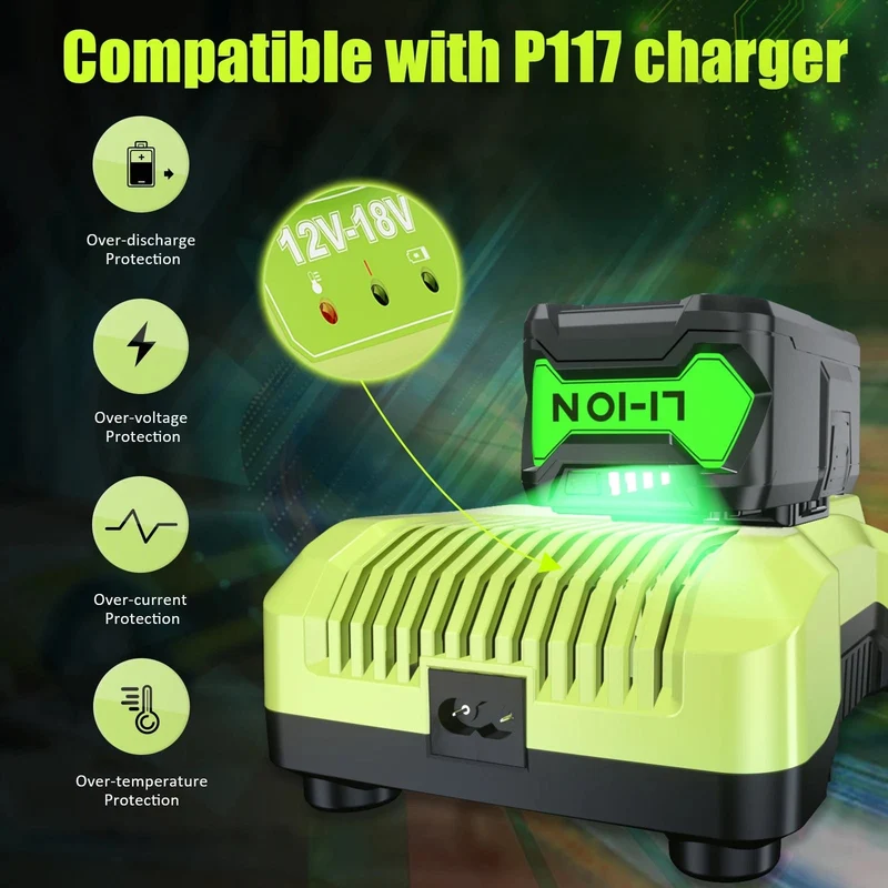 6Ah Für RYOBI P108 18 V One + Plus Batterie 18 Volt Lithium-Ionen Power Werkzeuge P104 P107 RB18L50 RB18L20 P108