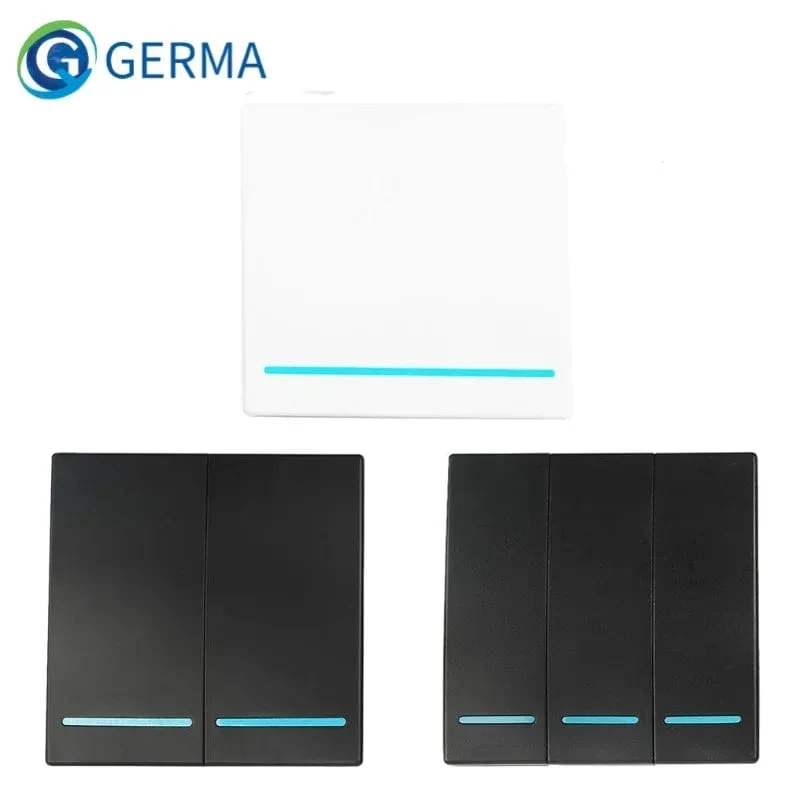 GERMA 1/2/3 Gang RF 433Mhz Smart Home Push Wireless Schalter Licht Fernbedienung Wand Taste Decke Lampe Ein Aus ASK Ev1257
