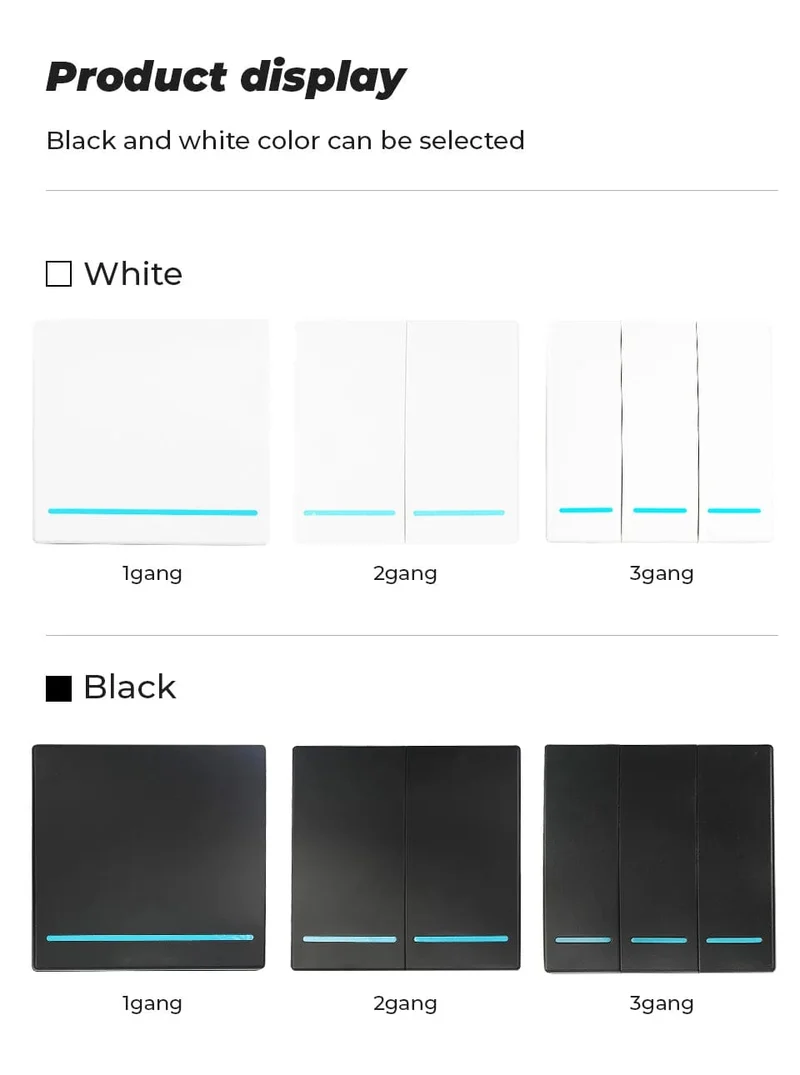 GERMA 1/2/3 Gang RF 433Mhz Smart Home Push Wireless Schalter Licht Fernbedienung Wand Taste Decke Lampe Ein Aus ASK Ev1257