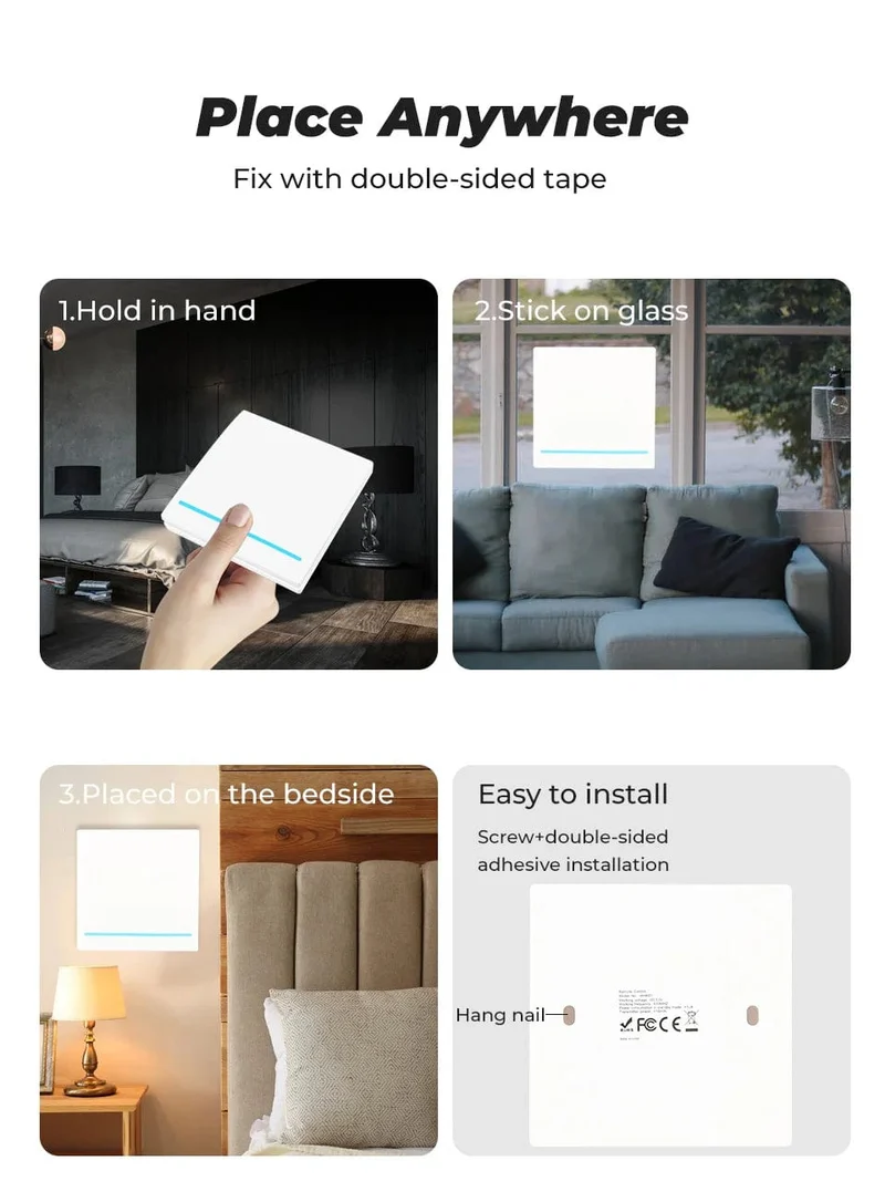 GERMA 1/2/3 Gang RF 433Mhz Smart Home Push Wireless Schalter Licht Fernbedienung Wand Taste Decke Lampe Ein Aus ASK Ev1257