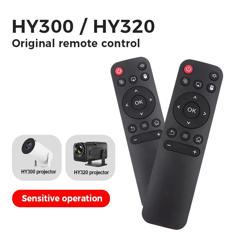 Originalfernbedienung für Projektor HY300/HY320/HY300 PRO. Ersatz-Smart-Fernbedienung für alle Projektoren der HY300-Serie.