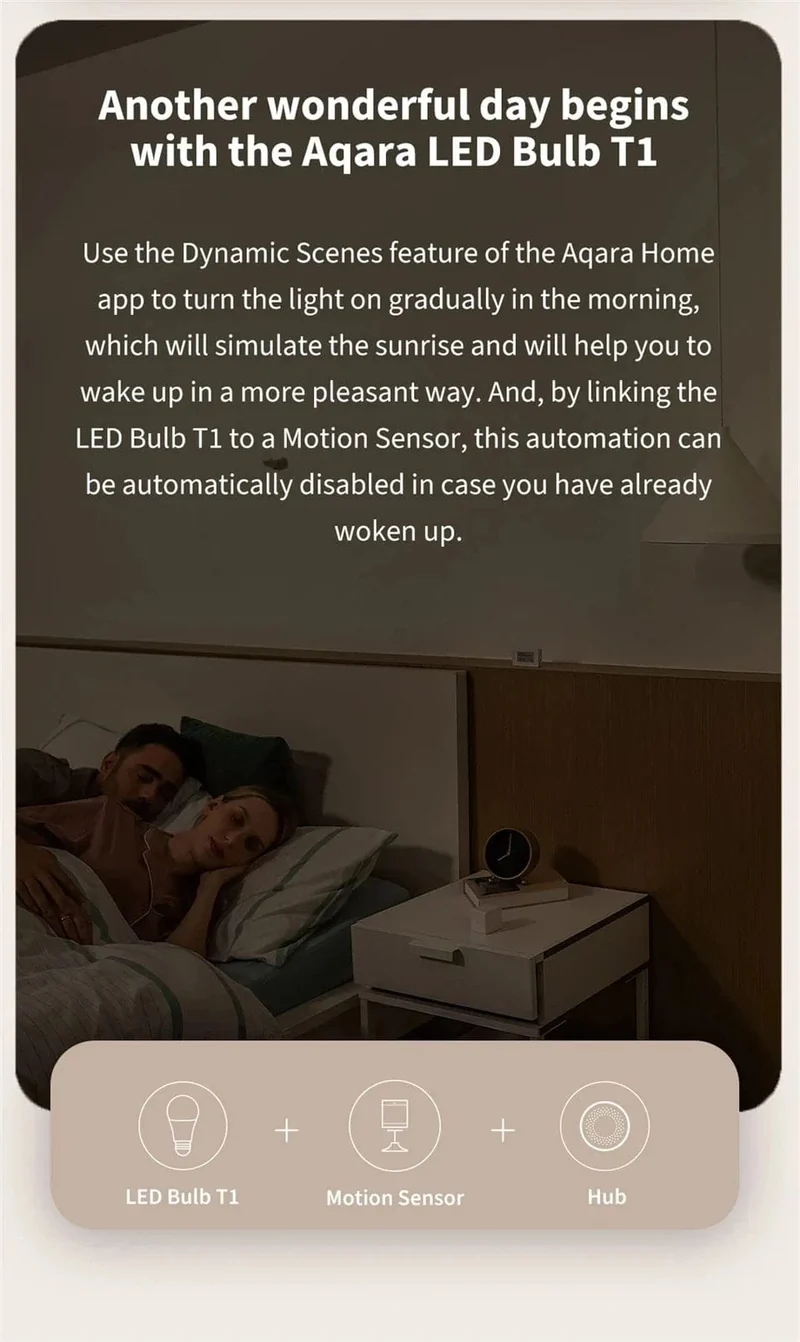 Aqara Smart LED Birne T1 E27 Zigbee 3.0 2700K-6500K 220-240V Bluetooth Fernbedienung Lampe Licht für Xiaomi Mihome APP Homek