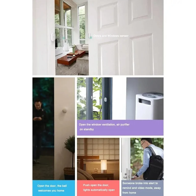 Xiaomi Tür-/Fenstersensor im Taschenformat, Xiaomi Smart-Home-Kits, Alarmsystem funktioniert mit der Gateway-Mijia-Mi-Home-App ohne Paket