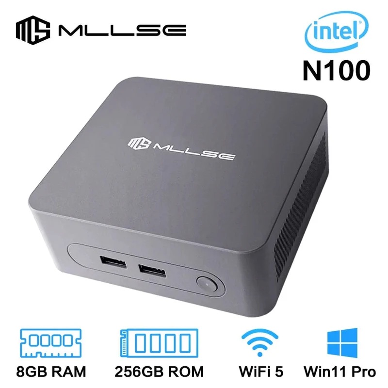 MLLSE G3 Mini-PC Gemini-Lake N100 Windows 11 Pro Intel 12. DDR4 8 GB RAM 256 GB ROM WiFi 5 BT4.2 Desktop-Computer Mini-PC Arbeit