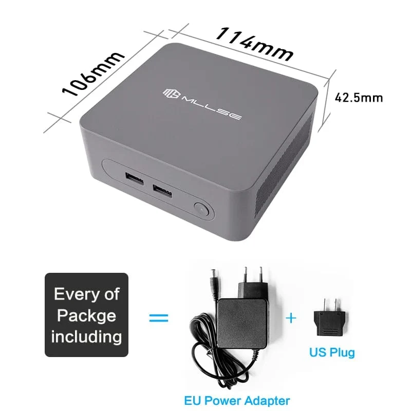 MLLSE G3 Mini-PC Gemini-Lake N100 Windows 11 Pro Intel 12. DDR4 8 GB RAM 256 GB ROM WiFi 5 BT4.2 Desktop-Computer Mini-PC Arbeit