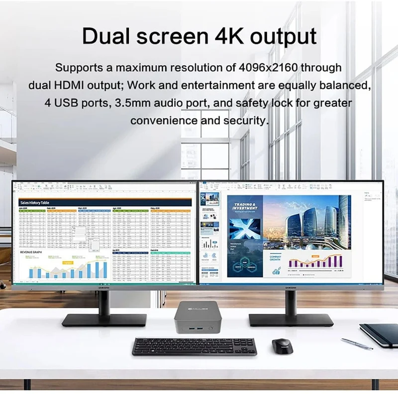 MLLSE G3 Mini-PC Gemini-Lake N100 Windows 11 Pro Intel 12. DDR4 8 GB RAM 256 GB ROM WiFi 5 BT4.2 Desktop-Computer Mini-PC Arbeit