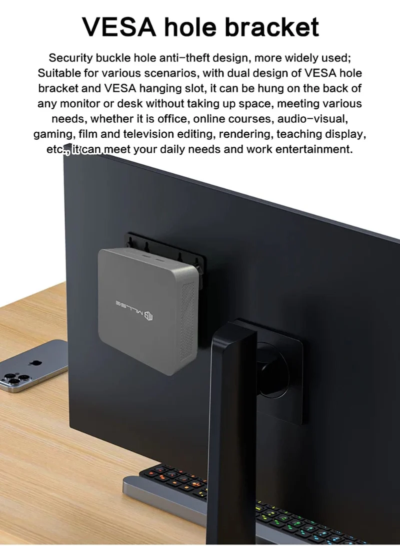 MLLSE G3 Mini-PC Gemini-Lake N100 Windows 11 Pro Intel 12. DDR4 8 GB RAM 256 GB ROM WiFi 5 BT4.2 Desktop-Computer Mini-PC Arbeit