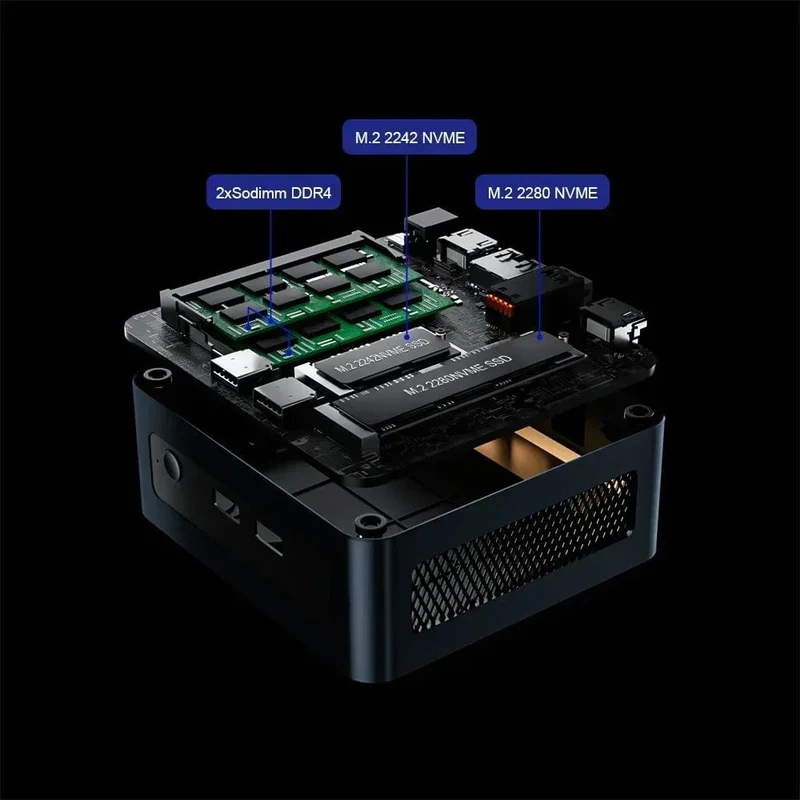 Chatreey Mini PC AN2P Ryzen 5 5625U/3550H Gaming-Desktop-Computer NVME SSD WIFI6 HD Windows 11 Pro