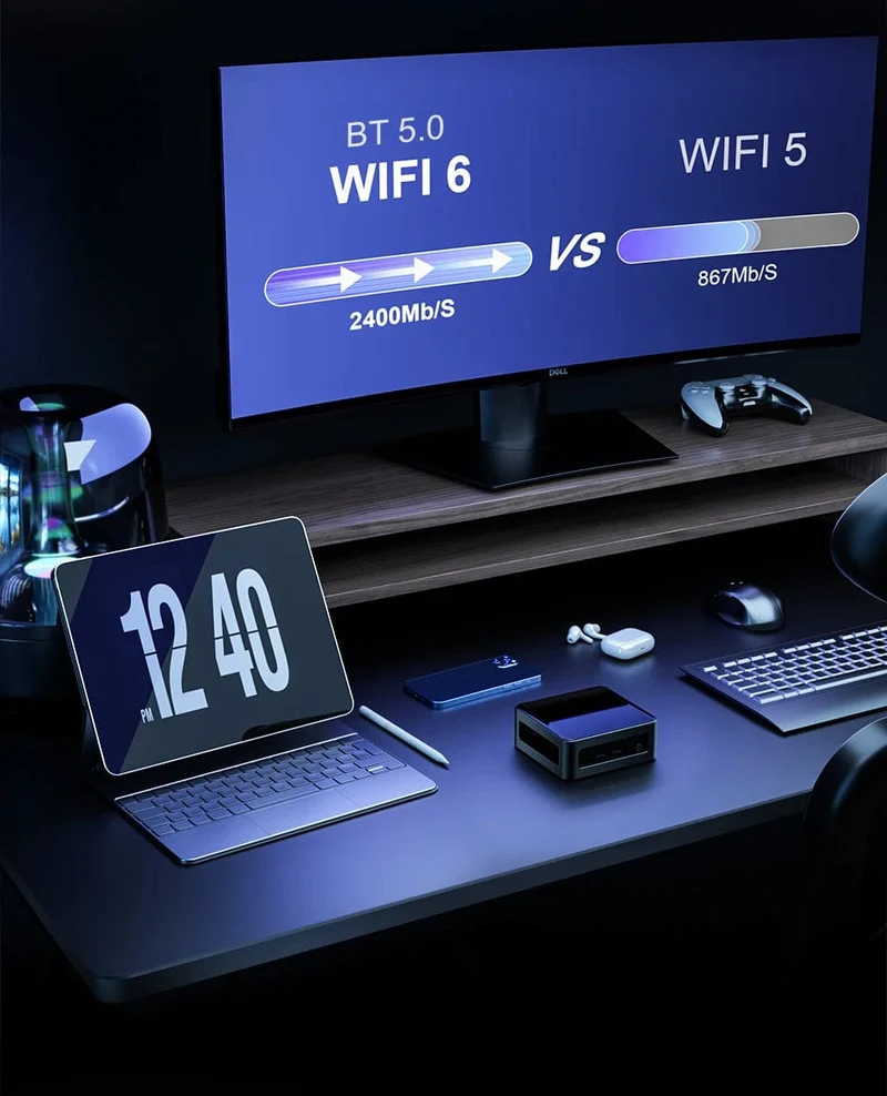 Chatreey Mini PC AN2P Ryzen 5 5625U/3550H Gaming-Desktop-Computer NVME SSD WIFI6 HD Windows 11 Pro