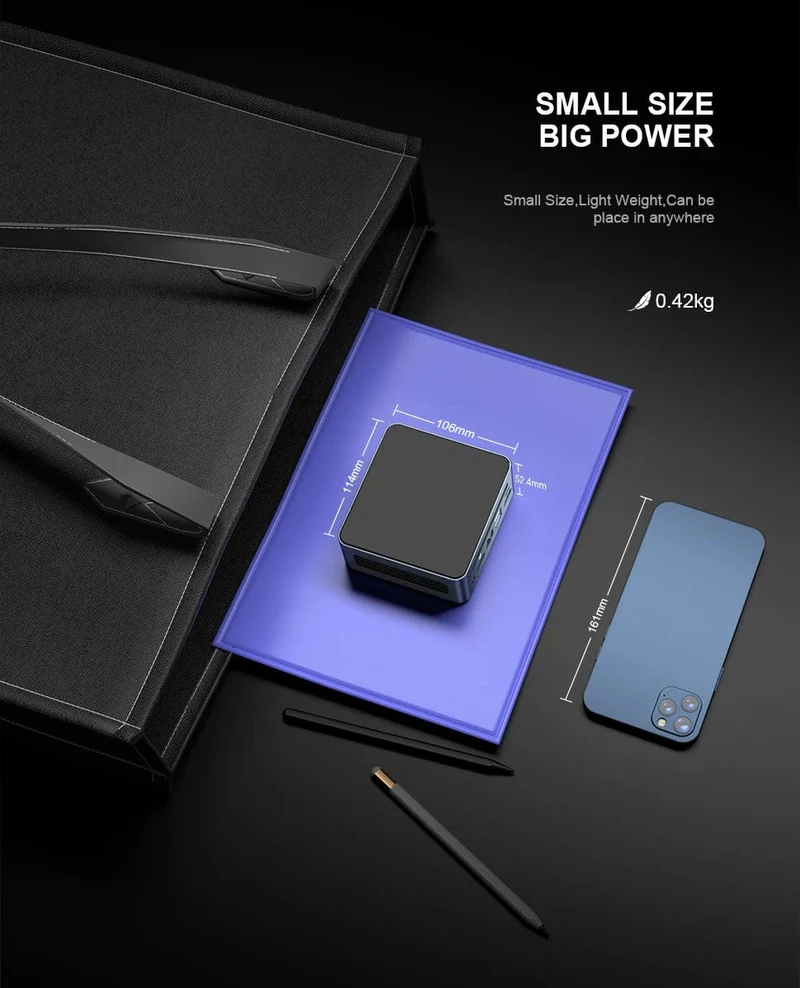 Chatreey Mini PC AN2P Ryzen 5 5625U/3550H Gaming-Desktop-Computer NVME SSD WIFI6 HD Windows 11 Pro