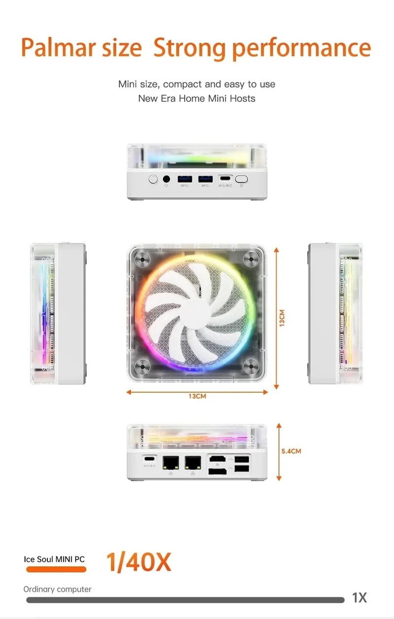 FIREBAT MN56 MINIPC AMD R7-7735HS 7840HS 6600H 7940HS Mini-PC Gamer Bunter 16 GB 512 GB DDR5 Desktop-Gaming-Computer BT5.2 WIFI6
