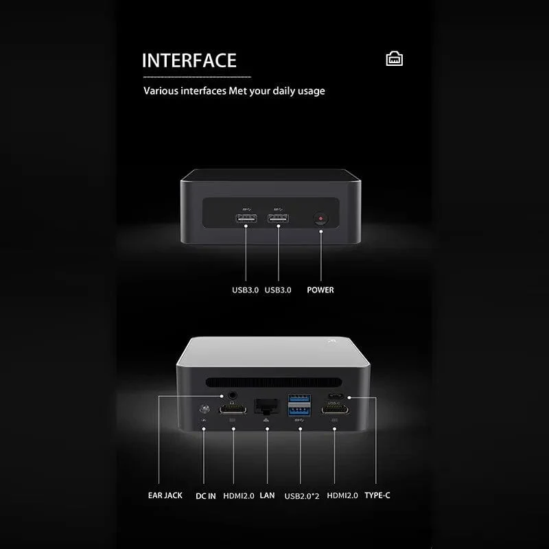 FIREBAT MN56 Mini-PC Gamer AMD Ryzen 5 5600H Windows 11 DDR4 Nvme SSD MiniPC WIFI6 BT5.2 Für Gaming-Desktop-Computer