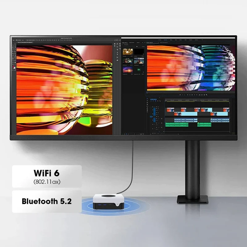 CHUWI LarkBox X Mini-PC 12 GB RAM 512 GB SSD Intel N100 Spiele-PC UHD-Grafik für Intel-Prozessoren der 12. Generation WiFi 6 Desktop-Computer