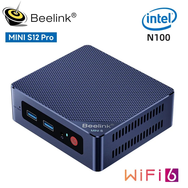 Beelink Mini S12 Pro Intel 12. Generation N100 16G 500G Mini S12 Intel N95 Mini-PC DDR4 8G 256G SSD Desktop-Gaming-Computer VS T8 Pro
