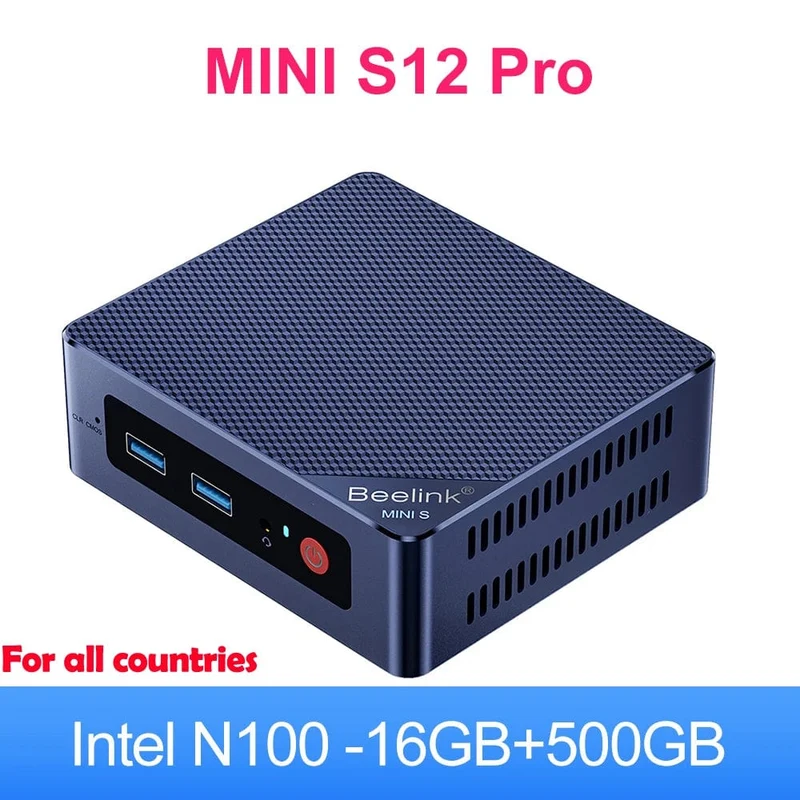 Beelink Mini S12 Pro Intel 12. Generation N100 16G 500G Mini S12 Intel N95 Mini-PC DDR4 8G 256G SSD Desktop-Gaming-Computer VS T8 Pro