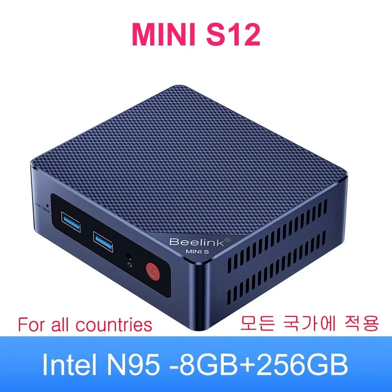 Beelink Mini S12 Pro Intel 12. Generation N100 16G 500G Mini S12 Intel N95 Mini-PC DDR4 8G 256G SSD Desktop-Gaming-Computer VS T8 Pro