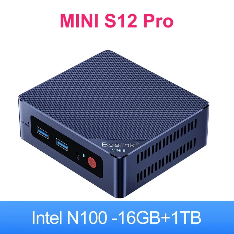 Beelink Mini S12 Pro Intel 12. Generation N100 16G 500G Mini S12 Intel N95 Mini-PC DDR4 8G 256G SSD Desktop-Gaming-Computer VS T8 Pro