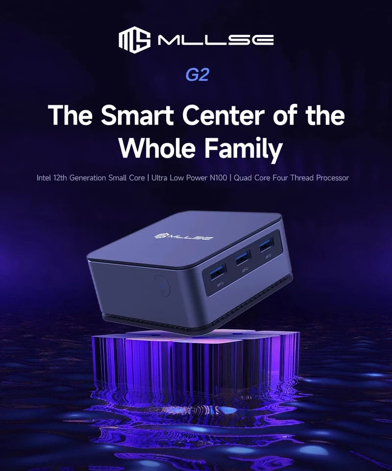 MLLSE G2 Mini-PC Windows 11 Pro Alder Lake N100 Intel 12. DDR4 12 GB RAM 512 GB SSD WiFi 6 BT5.2 Desktop-Computer Mini-PC Arbeit