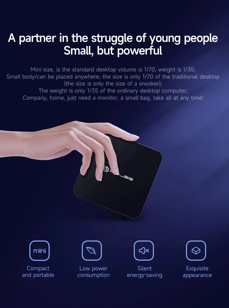 MLLSE G2 Mini-PC Windows 11 Pro Alder Lake N100 Intel 12. DDR4 12 GB RAM 512 GB SSD WiFi 6 BT5.2 Desktop-Computer Mini-PC Arbeit