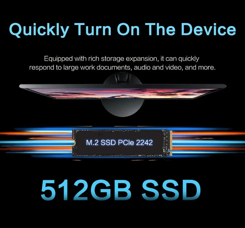 MLLSE G2 Mini-PC Windows 11 Pro Alder Lake N100 Intel 12. DDR4 12 GB RAM 512 GB SSD WiFi 6 BT5.2 Desktop-Computer Mini-PC Arbeit