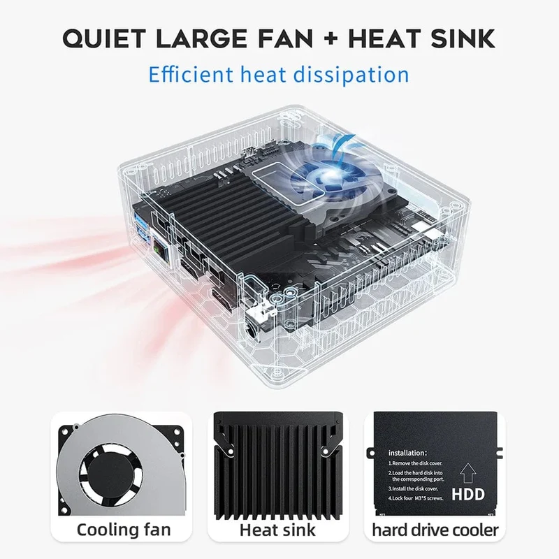 Beelink Mini S12 Pro N100 Intel 12. Generation 16G 500G Mini S Intel 11. Generation N5095 DDR4 8GB 128GB SSD Desktop-Gaming-Computer N95 VS GK3V