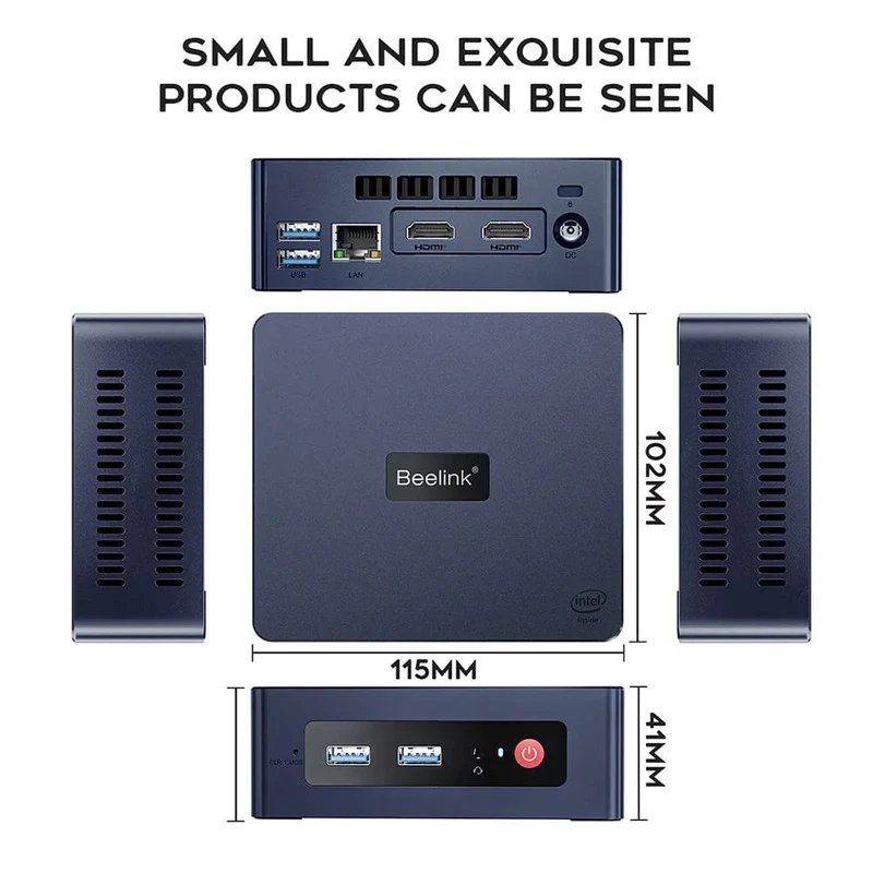 Beelink Mini S12 Pro N100 Intel 12. Generation 16G 500G Mini S Intel 11. Generation N5095 DDR4 8GB 128GB SSD Desktop-Gaming-Computer N95 VS GK3V