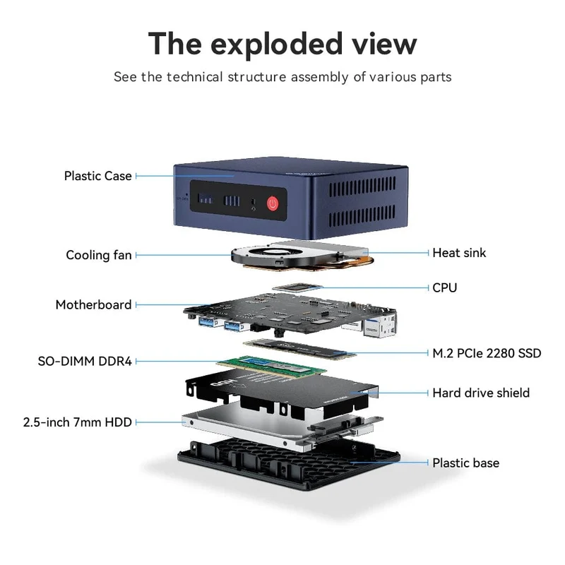 Beelink Mini S12 Pro N100 Intel 12. Generation 16G 500G Mini S Intel 11. Generation N5095 DDR4 8GB 128GB SSD Desktop-Gaming-Computer N95 VS GK3V