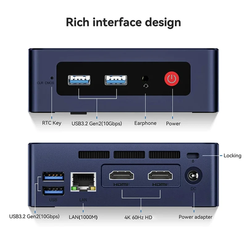 Beelink Mini S12 Pro N100 Intel 12. Generation 16G 500G Mini S Intel 11. Generation N5095 DDR4 8GB 128GB SSD Desktop-Gaming-Computer N95 VS GK3V