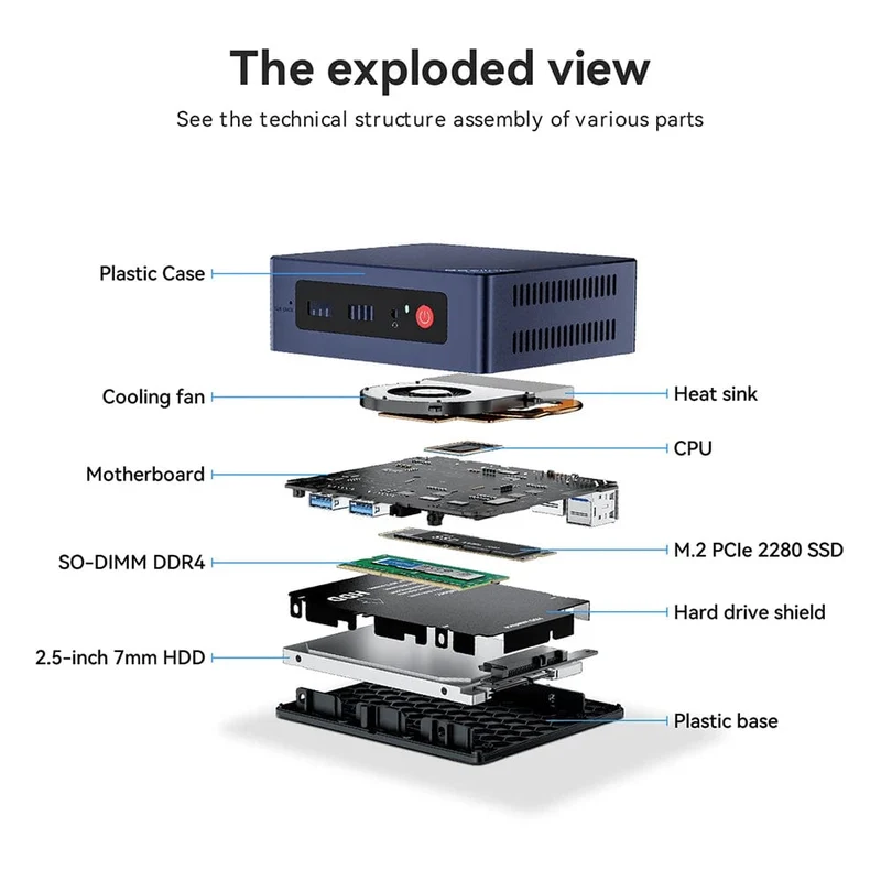 Beelink Mini S12 Pro N100 Intel 12. Generation 16G 500G Mini S Intel 11. Generation N5095 DDR4 8GB 128GB SSD Desktop-Gaming-Computer N95 VS GK3V