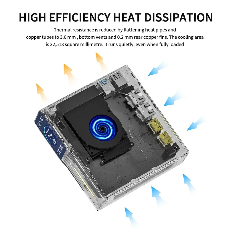 FIREBAT S1 Mini PC 12. Alder Lake N100 16 GB 512 GB DDR4 MiniPC Gamer-Desktops WiFi5 BT4.2 Computer RGB-Visualisierung