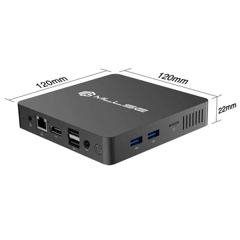 MLLSE M2 Mini-PC Intel Celeron N3350 CPU 6G RAM 64G ROM USB3.0 Win10 WiFi Bluetooth 4.2 Tragbarer Desktop-Computer