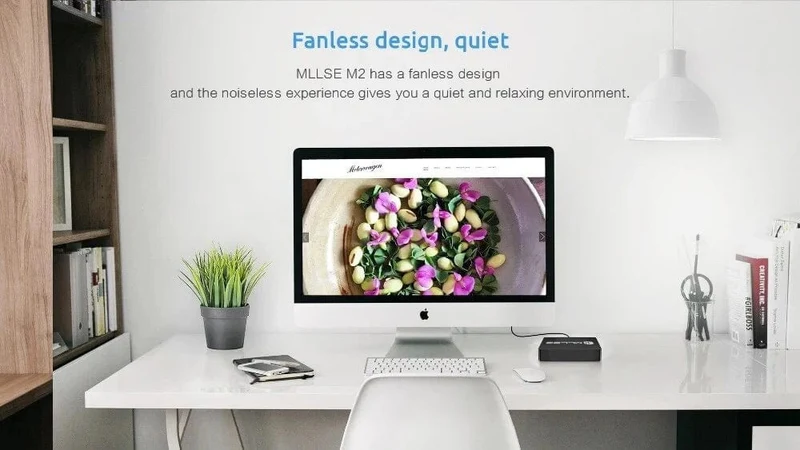 MLLSE M2 Mini-PC Intel Celeron N3350 CPU 6G RAM 64G ROM USB3.0 Win10 WiFi Bluetooth 4.2 Tragbarer Desktop-Computer