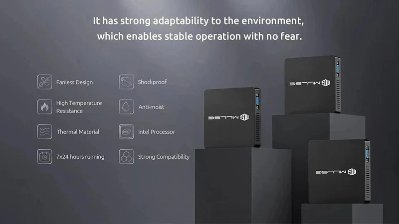 MLLSE M2 Mini-PC Intel Celeron N3350 CPU 6G RAM 64G ROM USB3.0 Win10 WiFi Bluetooth 4.2 Tragbarer Desktop-Computer