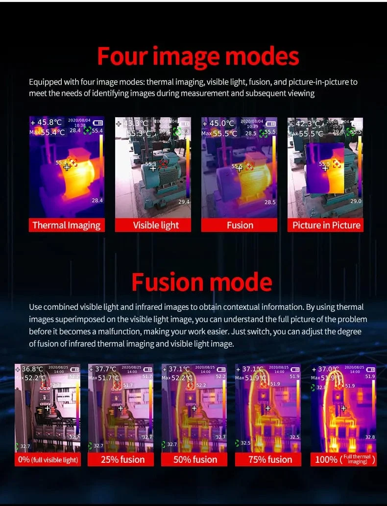 UNI-T UTI260B HD 256X192 Pixel Industrielle Wärmebildkamera Temperaturbildgebung Schaltung Elektrische Wartung