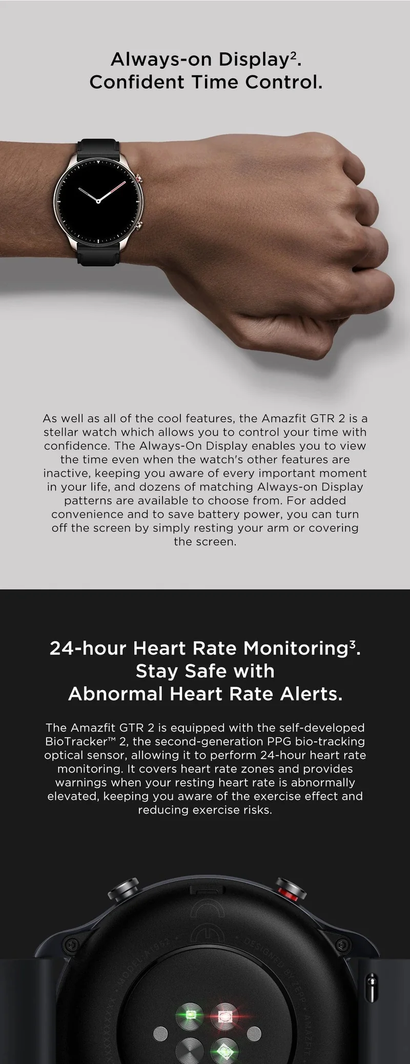 [Neue Version] Amazfit GTR 2 Smartwatch 46 mm Alexa Integriertes gebogenes rahmenloses Design Smartwatch mit ultralanger Akkulaufzeit