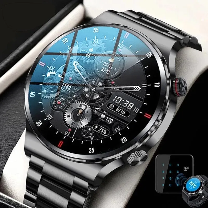2023 Luxus-Smartwatches für Männer, NFC, BT-Anruf, Fitness, wasserdicht, Sport, Handgelenk, intelligente Smartwatches für Frauen, Kinder, Xiaomi, Huawei