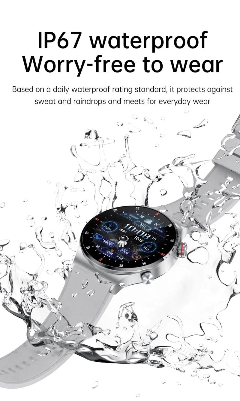 2023 Luxus-Smartwatches für Männer, NFC, BT-Anruf, Fitness, wasserdicht, Sport, Handgelenk, intelligente Smartwatches für Frauen, Kinder, Xiaomi, Huawei