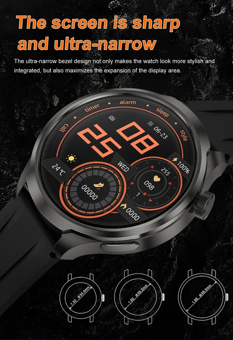 2024 Neu für Huawei Outdoor Sports Smart Watch Männer AMOLED-Bildschirm NFC GPS Kompass Herzfrequenz Wasserdichte Bluetooth-Anruf-SmartWatch
