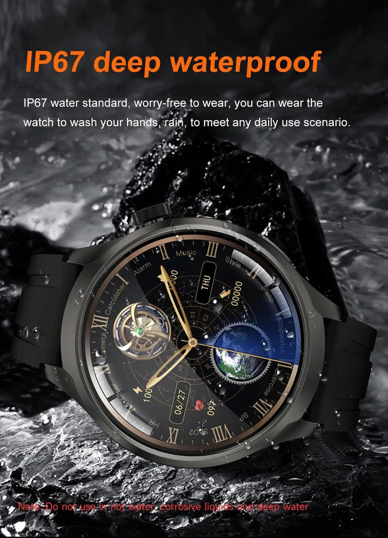 2024 Neu für Huawei Outdoor Sports Smart Watch Männer AMOLED-Bildschirm NFC GPS Kompass Herzfrequenz Wasserdichte Bluetooth-Anruf-SmartWatch