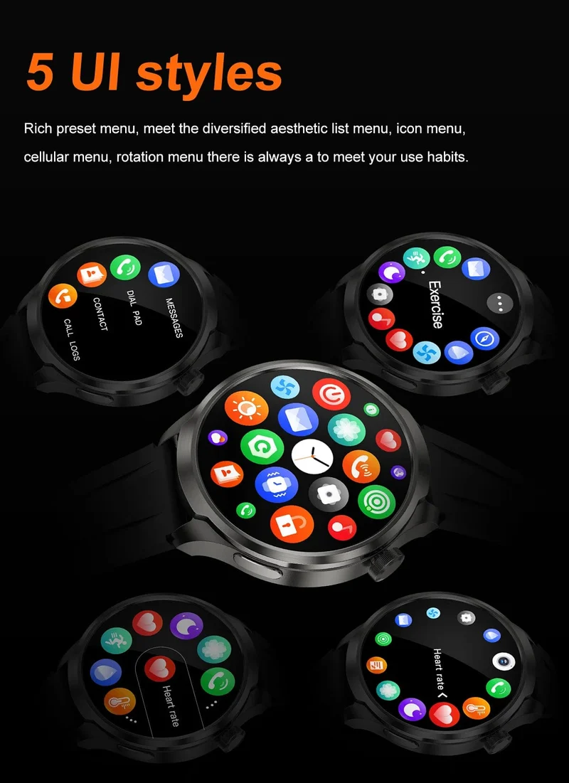 2024 Neu für Huawei Outdoor Sports Smart Watch Männer AMOLED-Bildschirm NFC GPS Kompass Herzfrequenz Wasserdichte Bluetooth-Anruf-SmartWatch