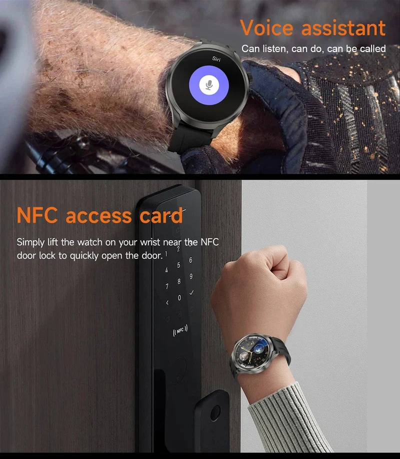 2024 Neu für Huawei Outdoor Sports Smart Watch Männer AMOLED-Bildschirm NFC GPS Kompass Herzfrequenz Wasserdichte Bluetooth-Anruf-SmartWatch