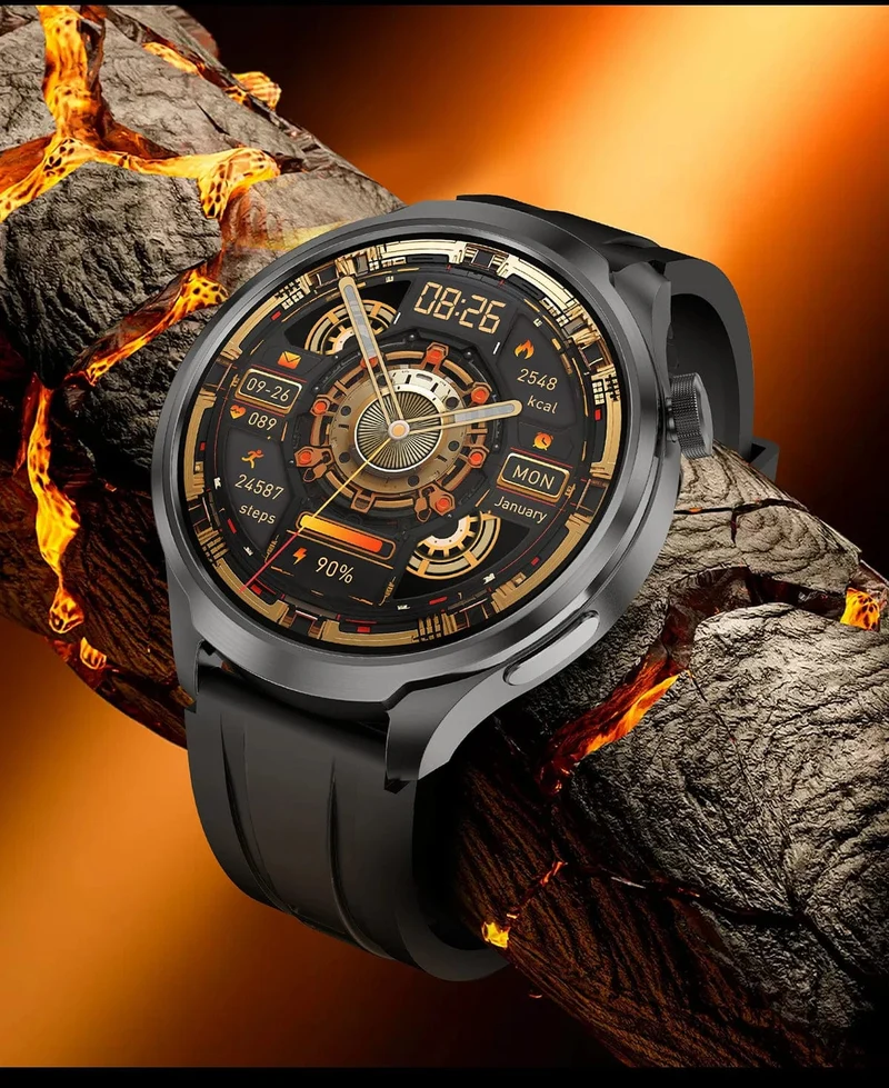 2024 Neu für Huawei Outdoor Sports Smart Watch Männer AMOLED-Bildschirm NFC GPS Kompass Herzfrequenz Wasserdichte Bluetooth-Anruf-SmartWatch