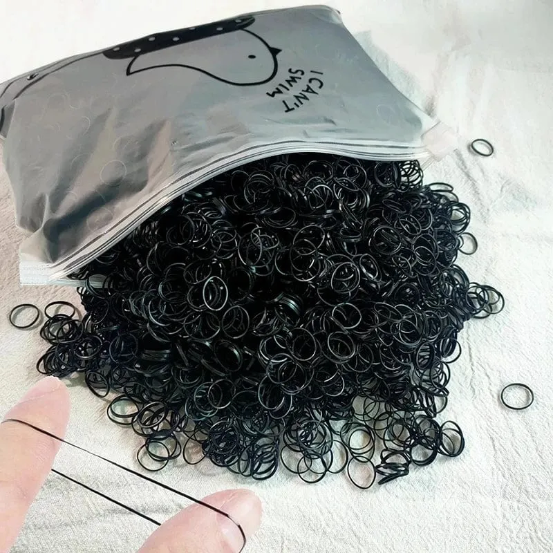 500/1000/2000 Stück Mädchen Bunte Einweg-Haargummis aus Gummiband Stirnband Kinder Pferdeschwanzhalter Bänder Kinder Haarschmuck
