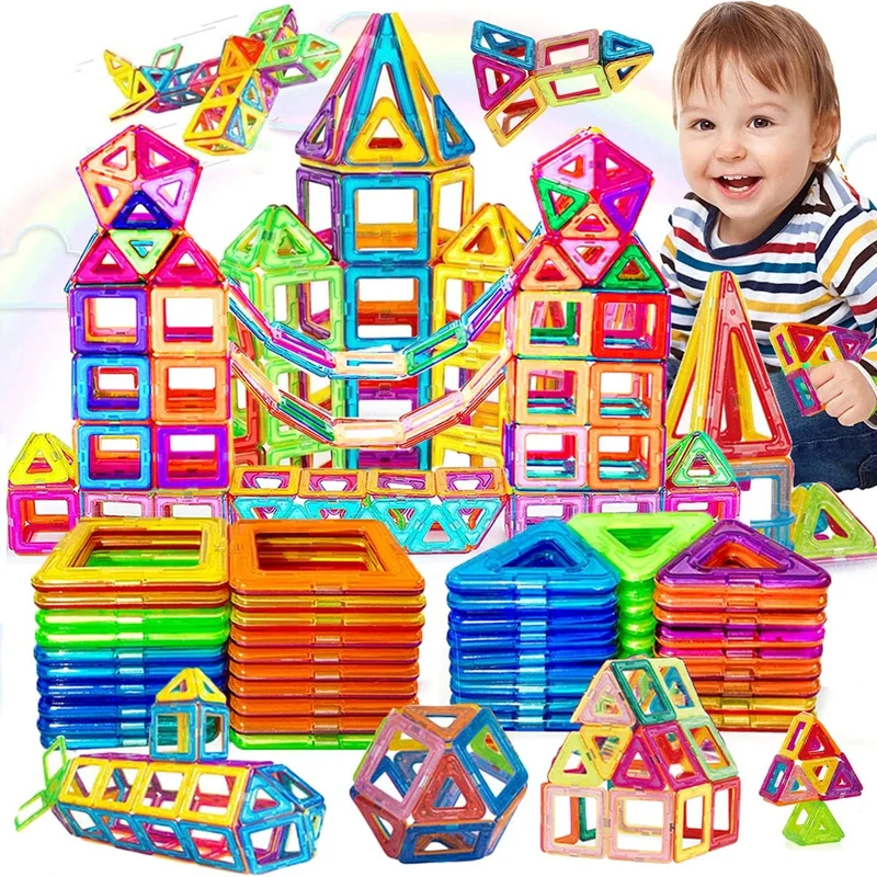 Magnetische Bausteine ​​in Groß- und Minigröße, DIY-Magnetspielzeug für Kinder, Designer-Baukasten, Geschenke für Kinderspielzeug