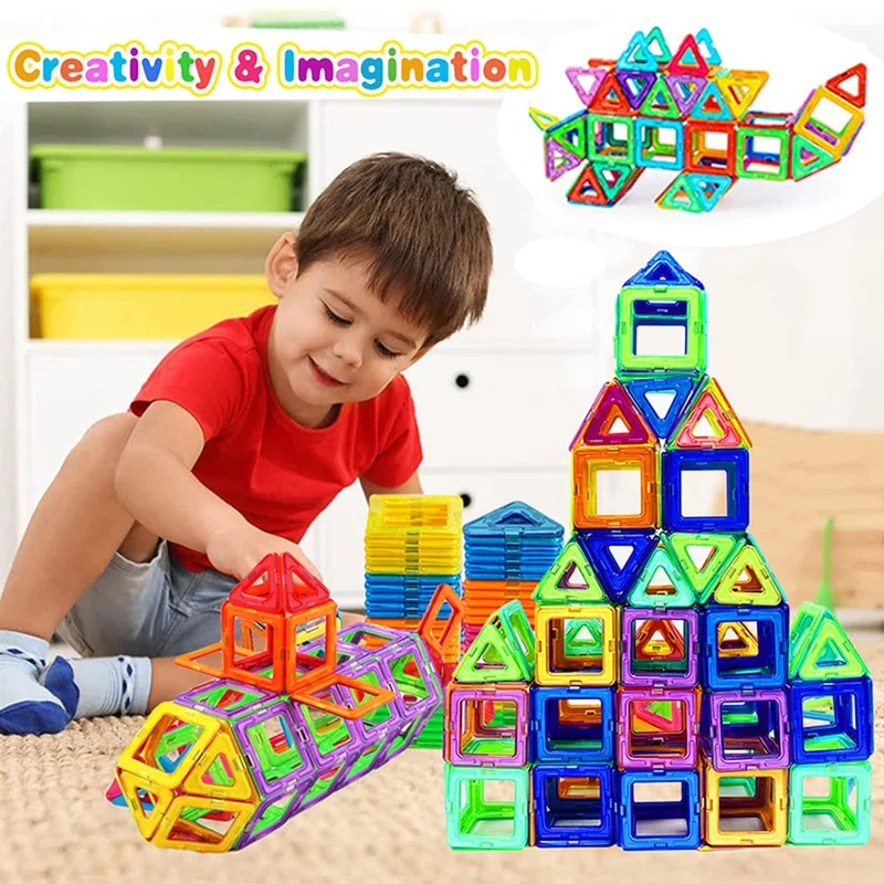 Magnetische Bausteine ​​in Groß- und Minigröße, DIY-Magnetspielzeug für Kinder, Designer-Baukasten, Geschenke für Kinderspielzeug