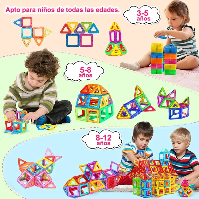 Magnetische Bausteine ​​in Groß- und Minigröße, DIY-Magnetspielzeug für Kinder, Designer-Baukasten, Geschenke für Kinderspielzeug