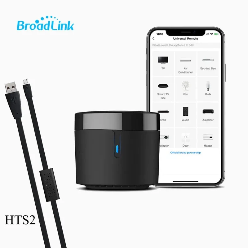 Broadlink RM4 MINI IR-Fernbedienung Klimaanlage TV Set-Top-Box Temperatur Feuchtigkeitssensor HTS2 mit Alexa