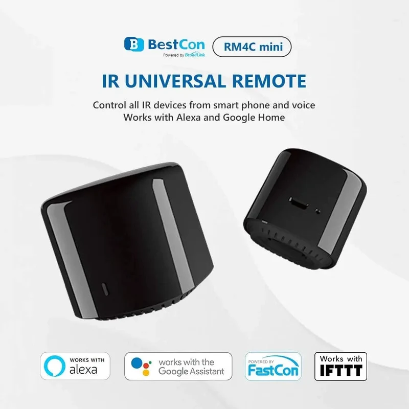 Broadlink RM4 MINI IR-Fernbedienung Klimaanlage TV Set-Top-Box Temperatur Feuchtigkeitssensor HTS2 mit Alexa
