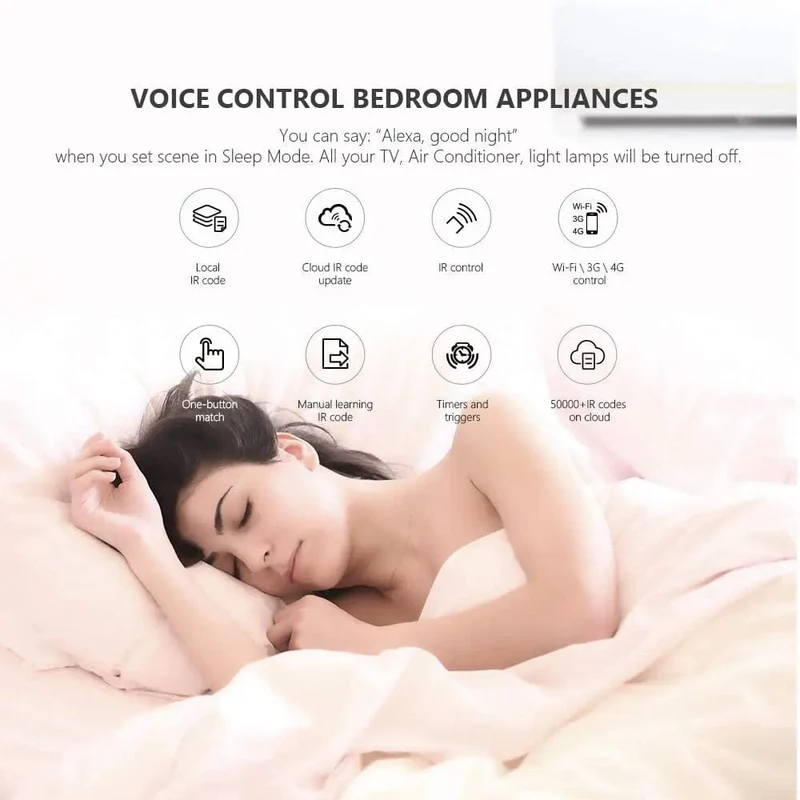 Broadlink RM4 MINI IR-Fernbedienung Klimaanlage TV Set-Top-Box Temperatur Feuchtigkeitssensor HTS2 mit Alexa