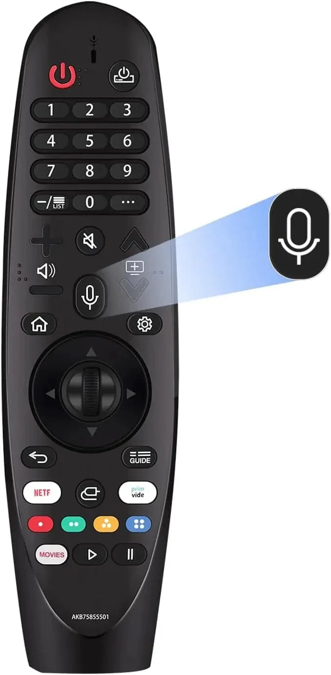 Ersatzfernbedienung kompatibel mit LG Smart TV Voice Magic Remote mit Voice Pointer-Funktion für LG-Fernseher UHD OLED QNED